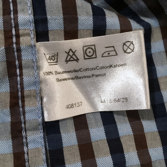 Olymp Novum Luxor Elbow Patch Checked Button Down - Picture 6 of 8